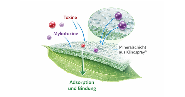 klinospray mineralschicht zur bindung von toxinen und mykotoxinen